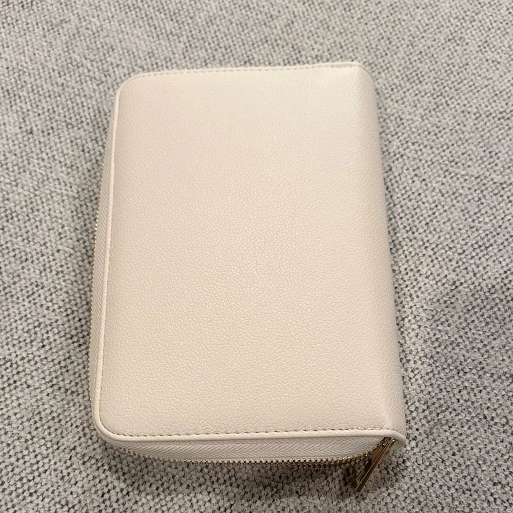 Christina Love Planning Cream Zip-Around Wallet cash envelope system